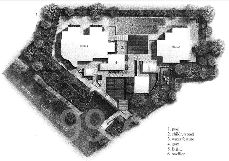 Site plan of Emily Residence in Singapore