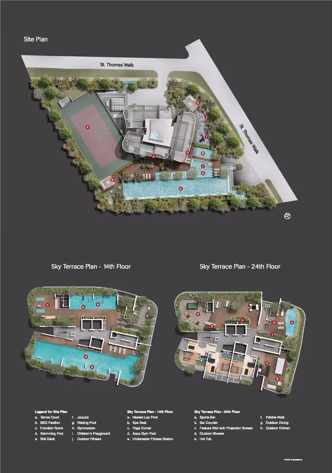Site plan of Espada in Singapore