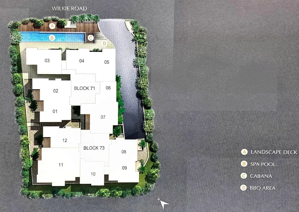 Site plan of Estilo in Singapore