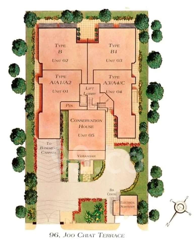Site plan of Euro-Asia Lodge in Singapore