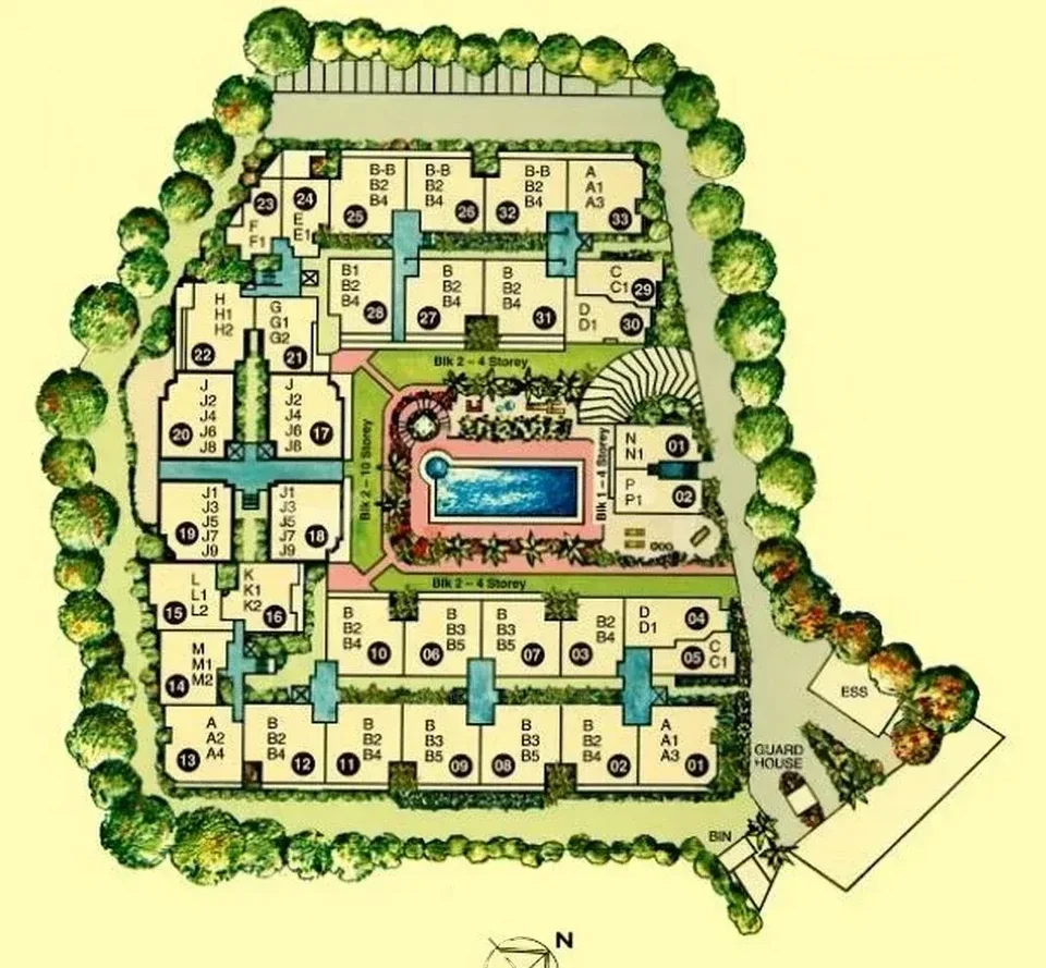 Site plan of Euro-Asia Park in Singapore