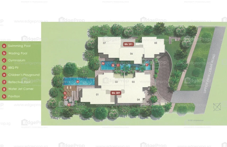 Site plan of Evania in Singapore