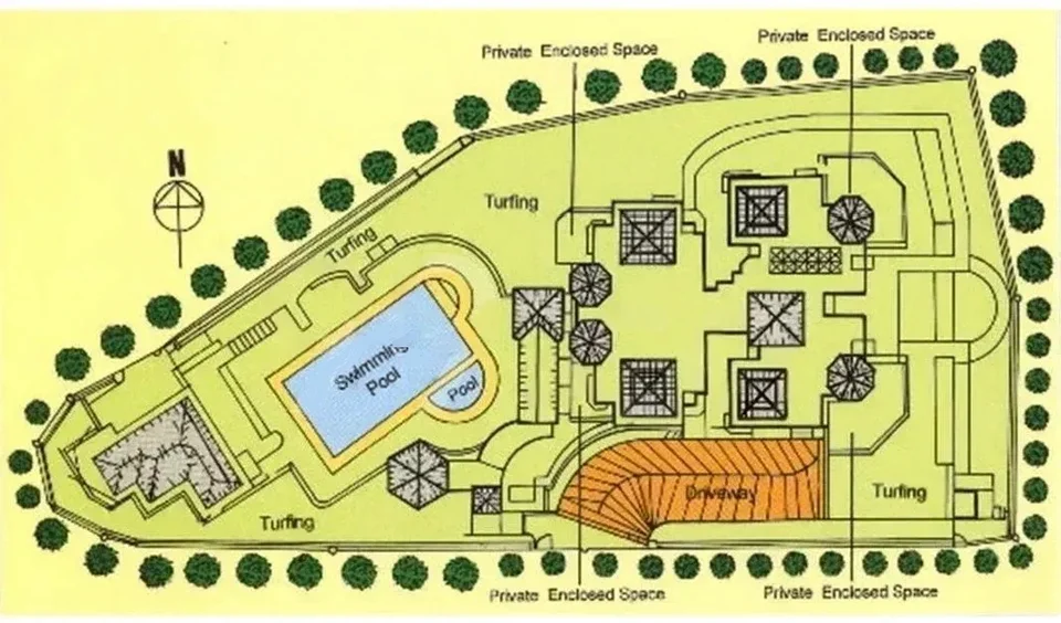 Site plan of Evelyn Mansions in Singapore