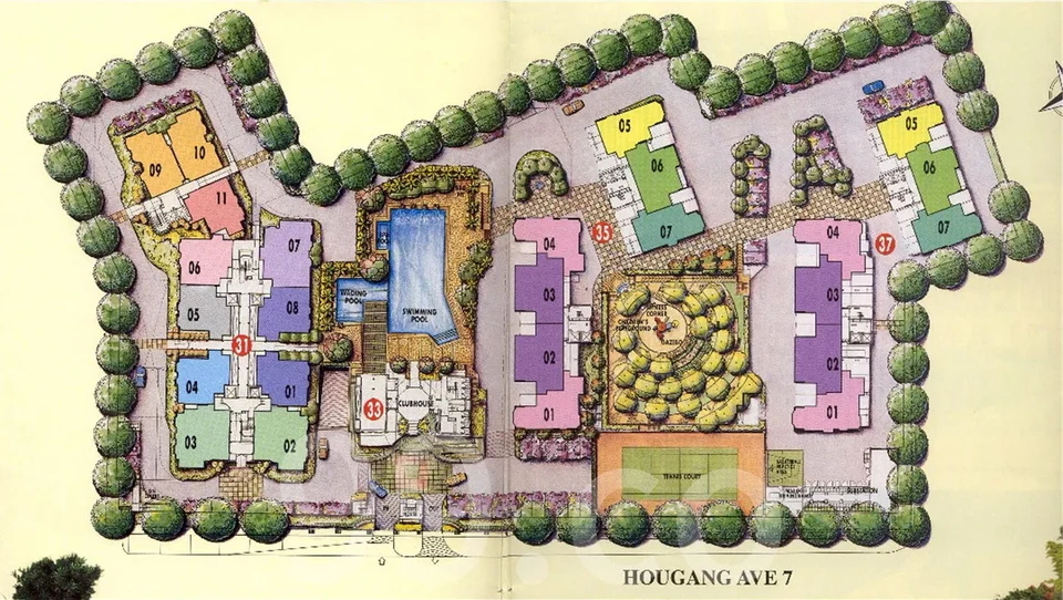 Site plan of Evergreen Park in Singapore