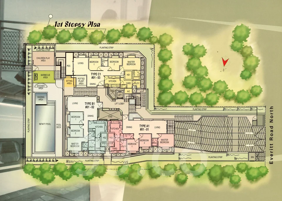 Site plan of Everitt Green in Singapore