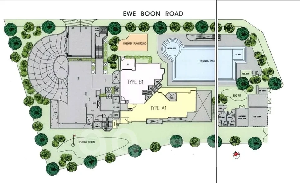 Site plan of Ewe Boon Regent in Singapore