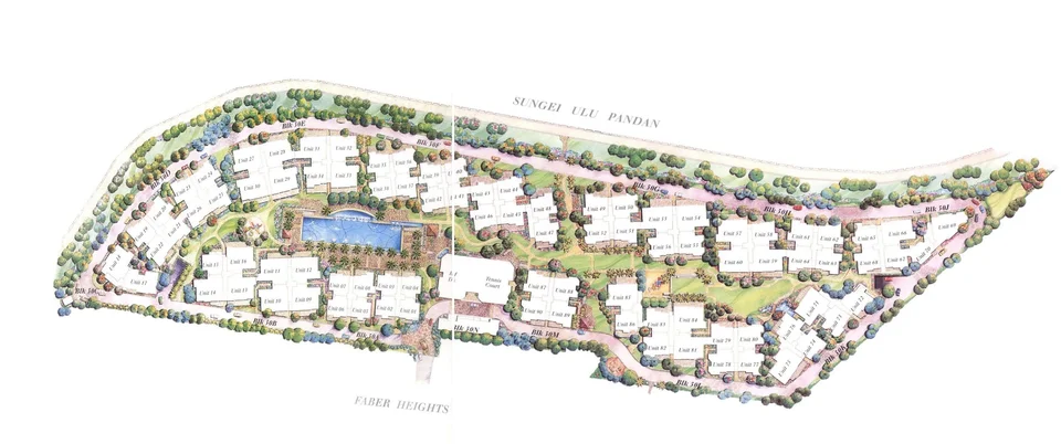 Site plan of Faber Crest in Singapore