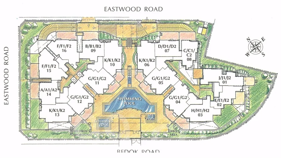 Site plan of Fairmount Condominium in Singapore