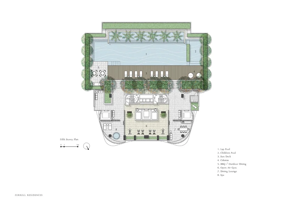 Site plan of Ferrell Residences in Singapore