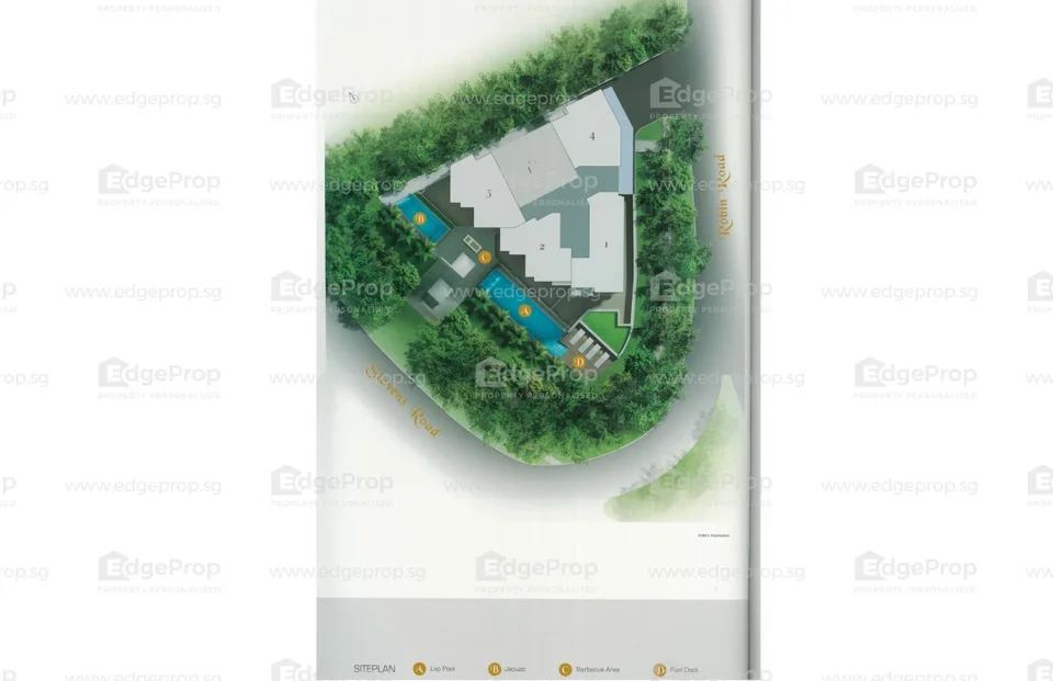 Site plan of Fifty-Two Stevens in Singapore