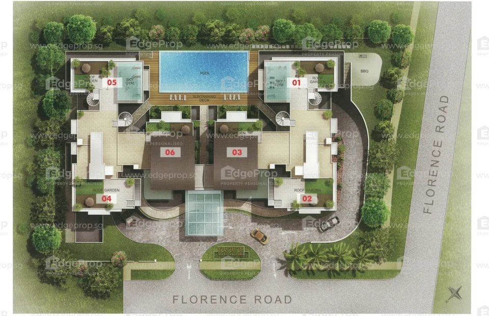 Site plan of Fiorenza in Singapore
