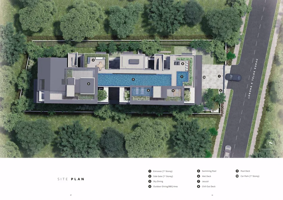 Site plan of Fivenine in Singapore