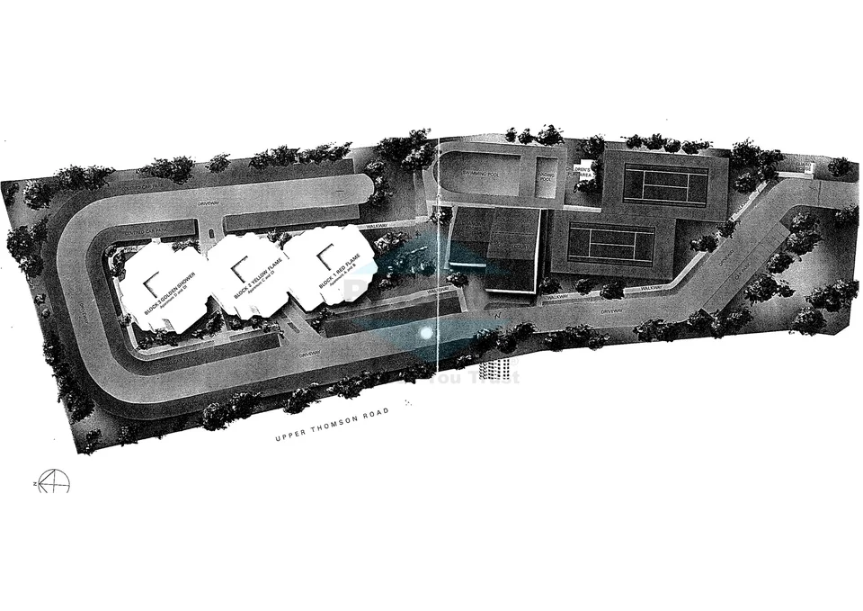 Site plan of Flame Tree Park in Singapore