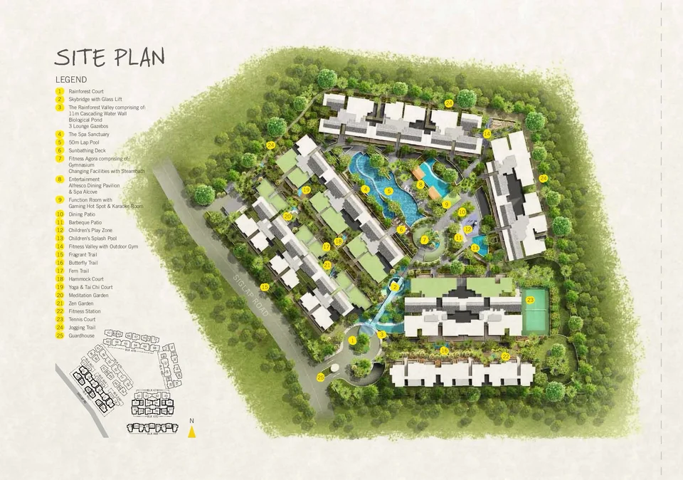 Site plan of Flamingo Valley in Singapore
