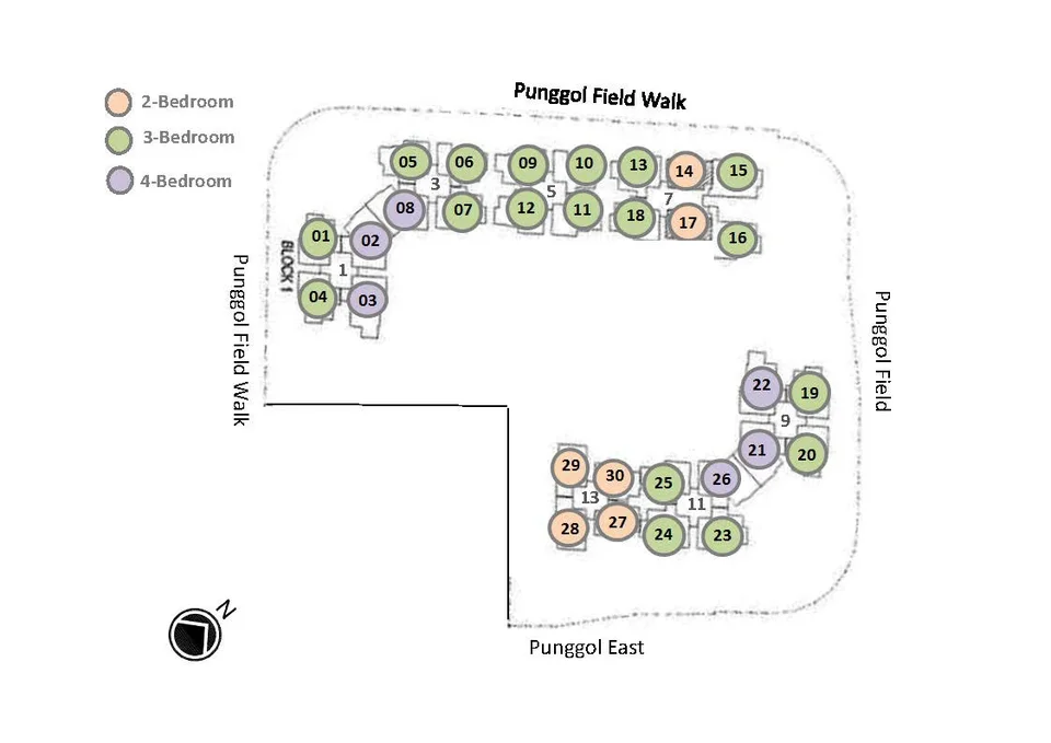 Site plan of Flo Residence in Singapore
