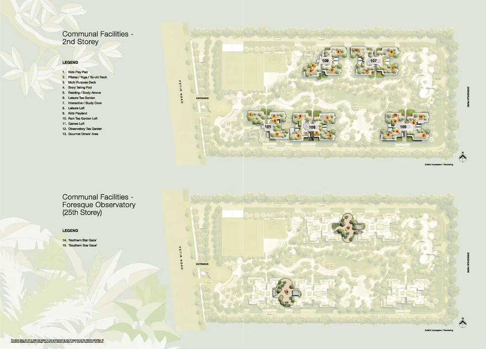 Site plan of Foresque Residences in Singapore