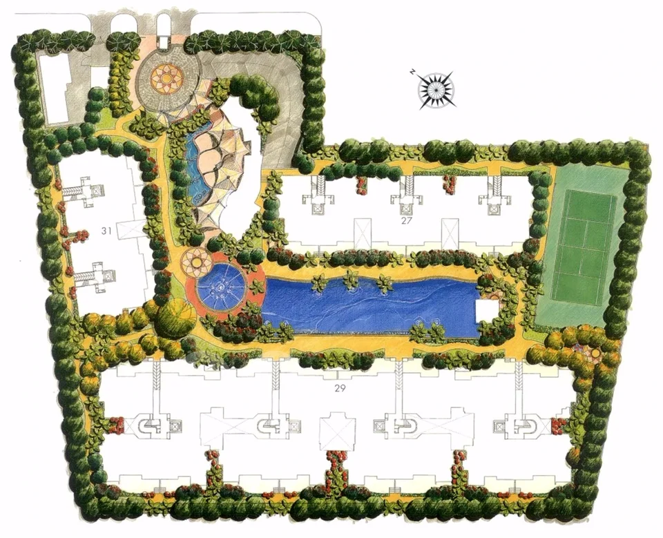 Site plan of Forest Hills Condominium in Singapore