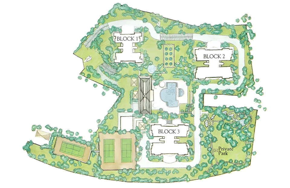 Site plan of Four Seasons Park in Singapore