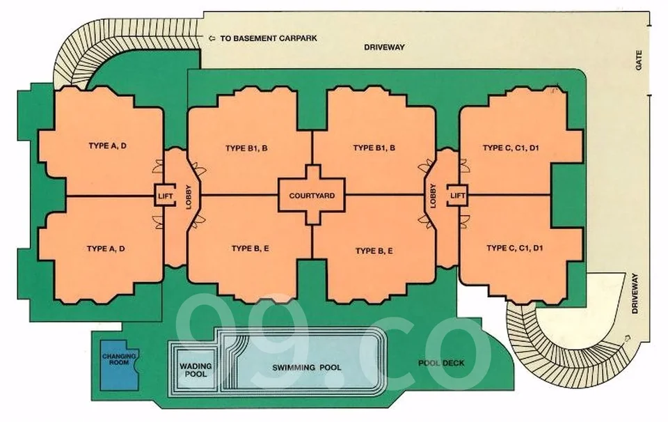 Site plan of Fragrance Court in Singapore