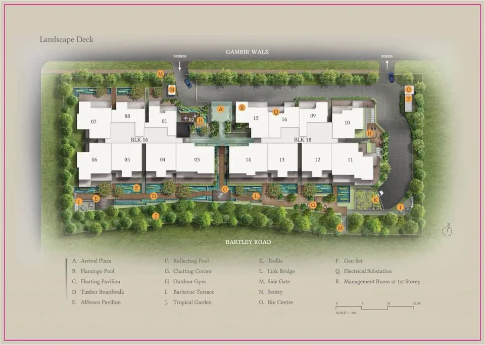 Site plan of Gambir Ridge in Singapore