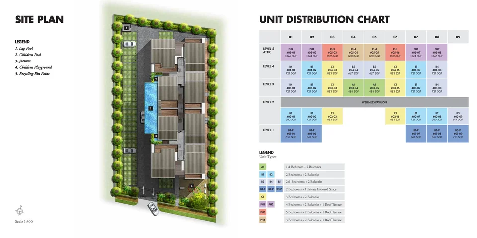 Site plan of Garden Park Residences in Singapore