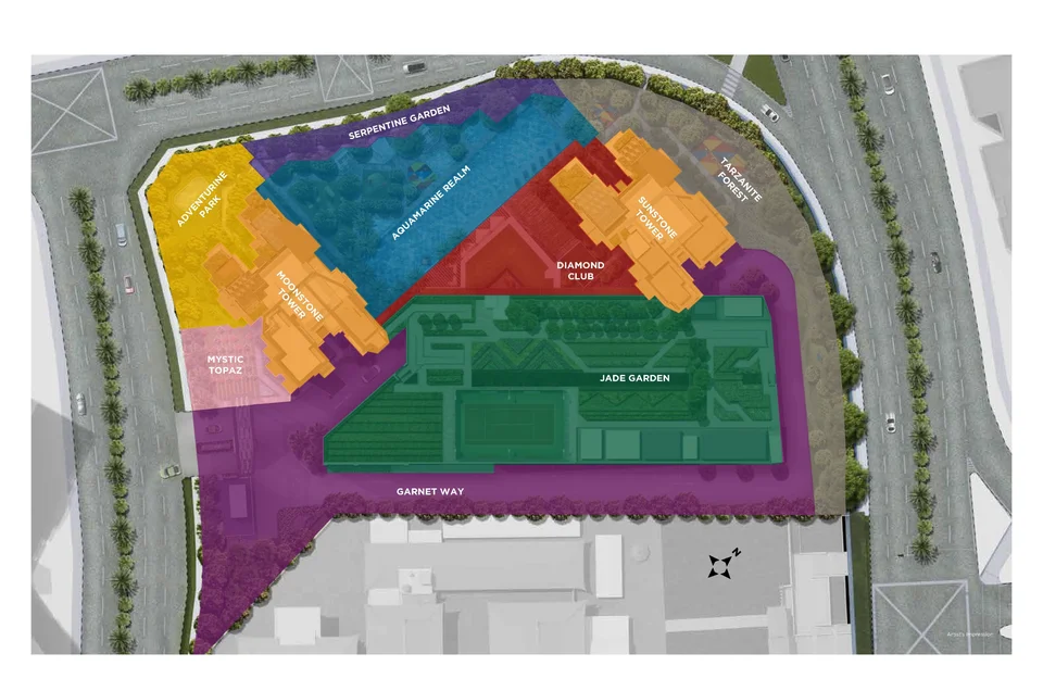 Site plan of Gem Residences in Singapore