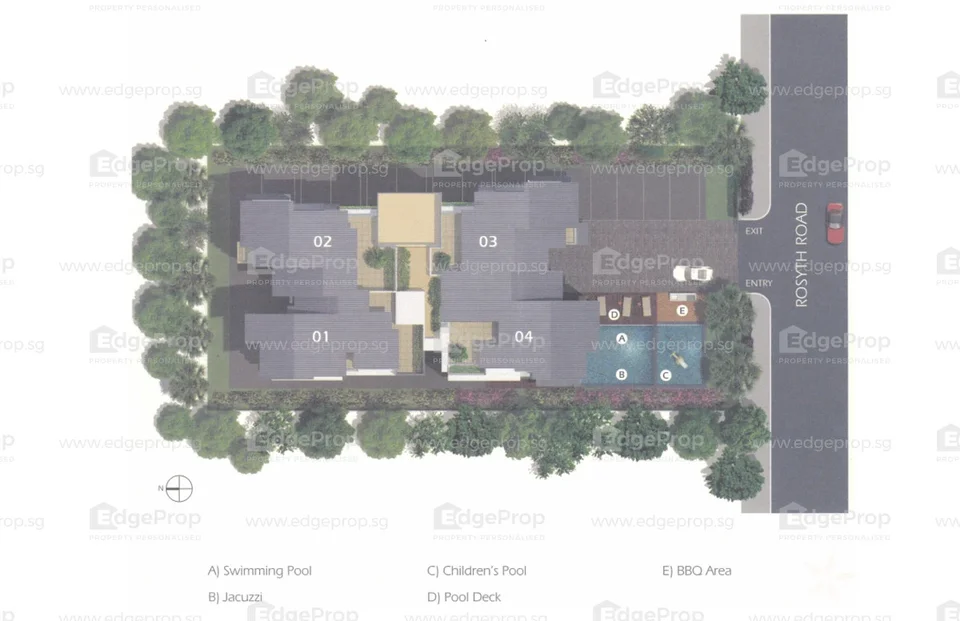 Site plan of Gillenia in Singapore