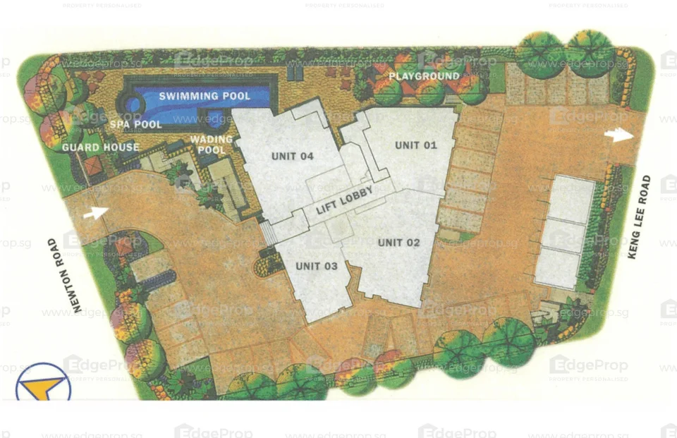 Site plan of Gloucester Mansions in Singapore