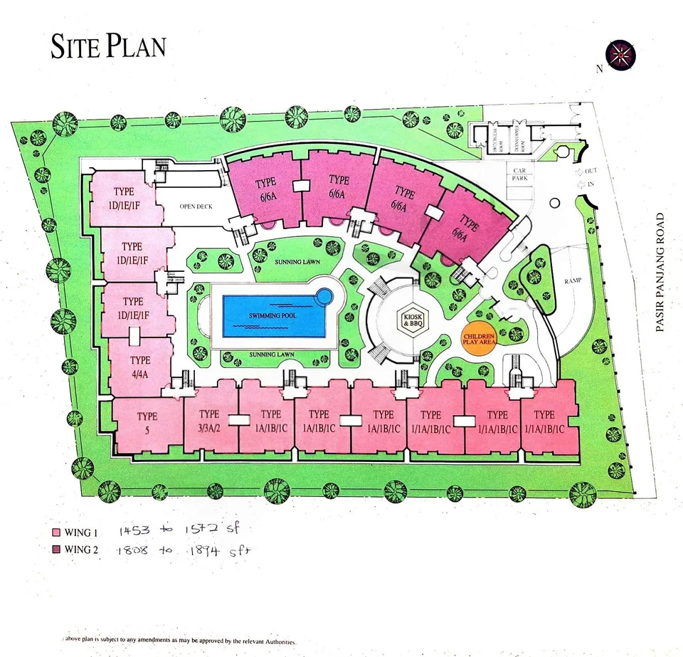 Site plan of Gold Coast Condominium in Singapore