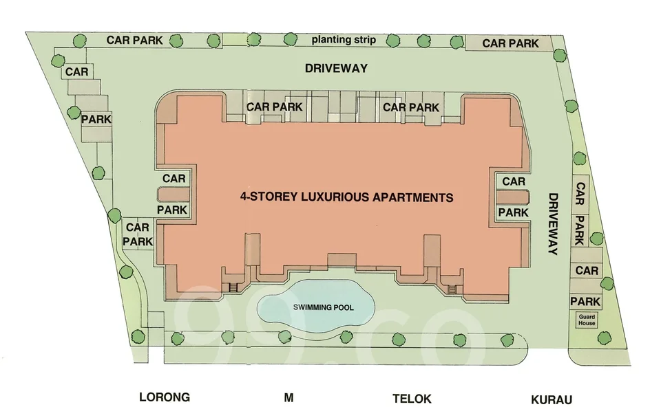 Site plan of Gold Leaf Mansions in Singapore