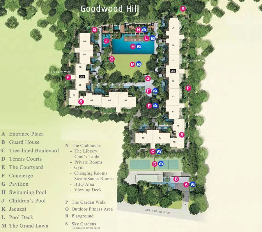 Site plan of Goodwood Residence in Singapore