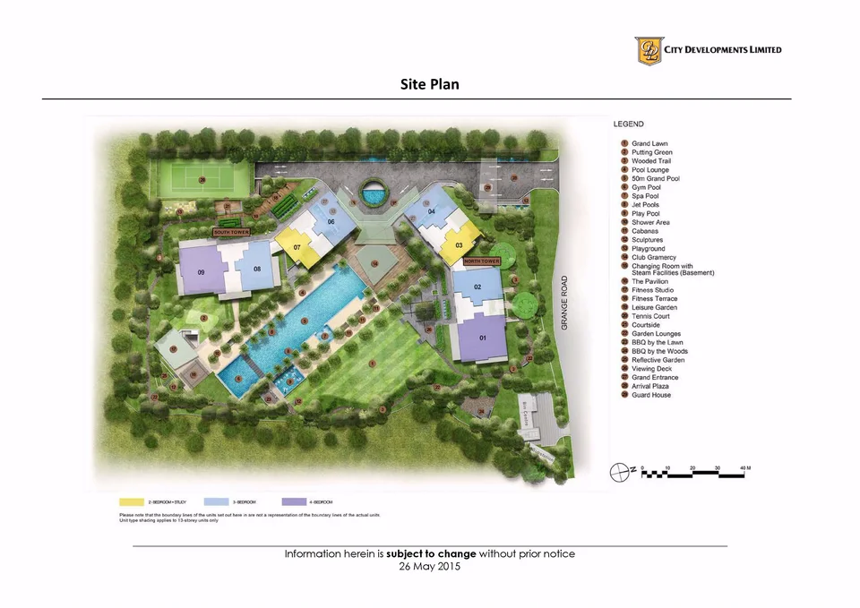 Site plan of Gramercy Park in Singapore