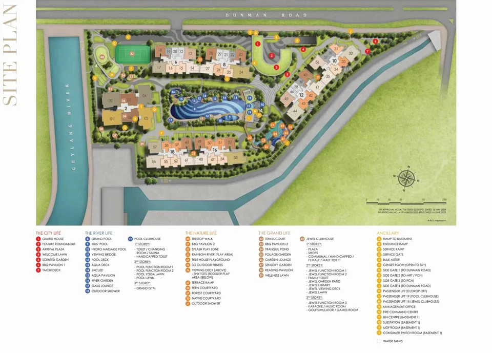 Site plan of Grand Dunman in Singapore