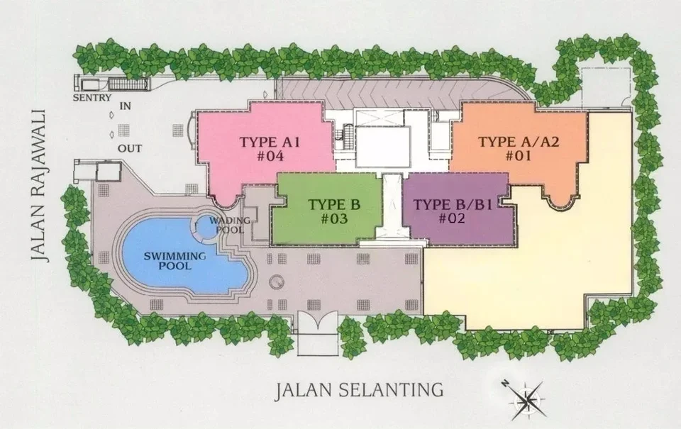 Site plan of Grand Regency in Singapore
