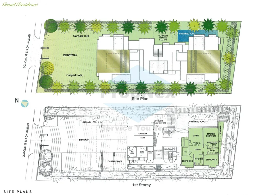Site plan of Grand Residence in Singapore