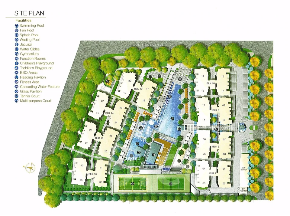 Site plan of Grandeur 8 in Singapore