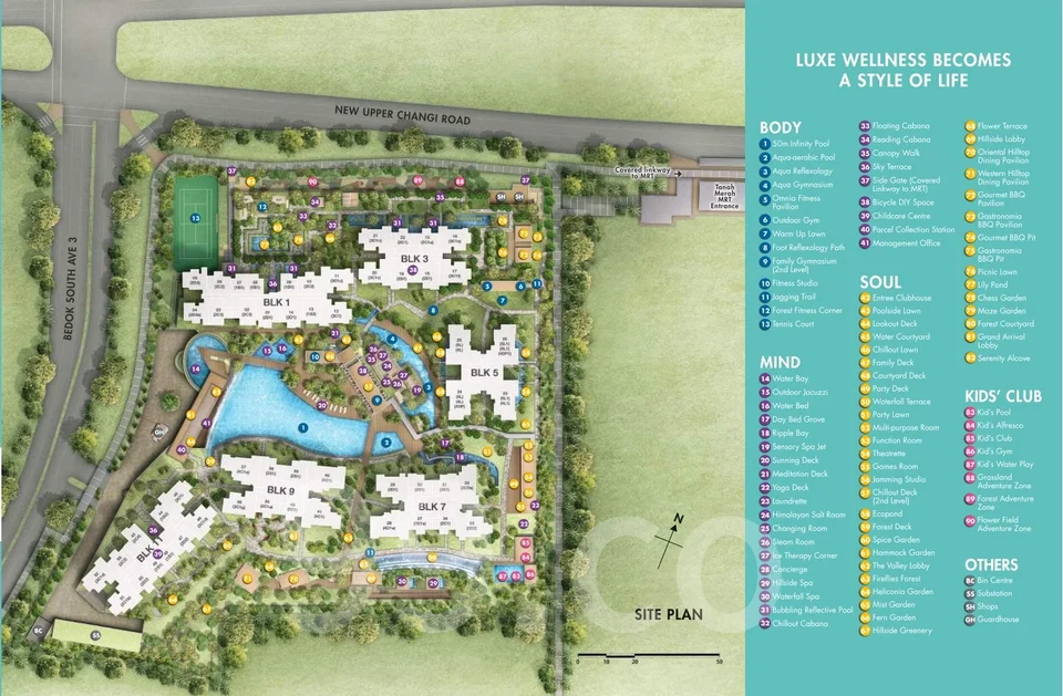 Site plan of Grandeur Park Residences in Singapore
