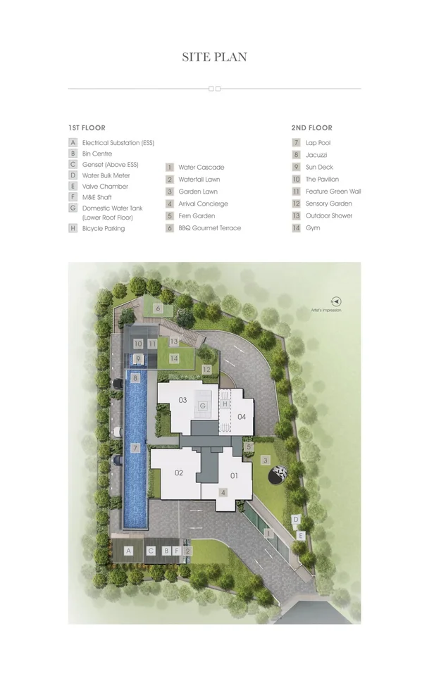 Site plan of Grange 1866 in Singapore