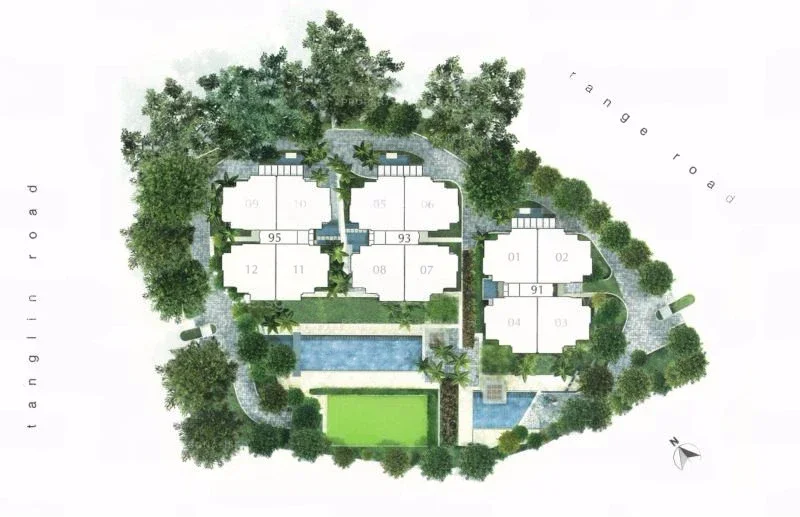 Site plan of Grange Residences in Singapore