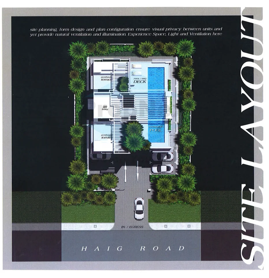 Site plan of Haig Residences in Singapore