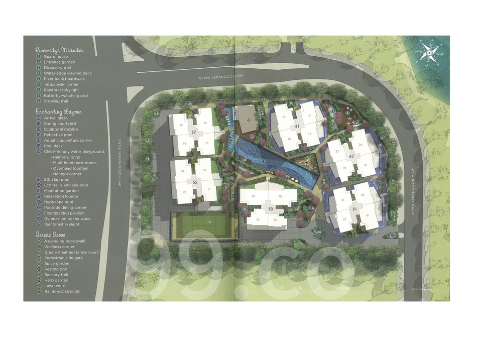 Site plan of Heron Bay in Singapore