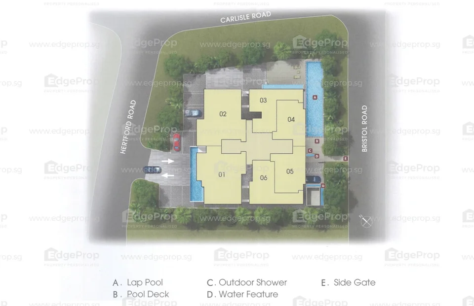 Site plan of Hertford Collection in Singapore