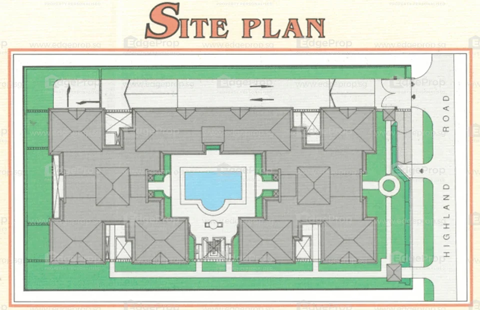 Site plan of Highland Condominium in Singapore