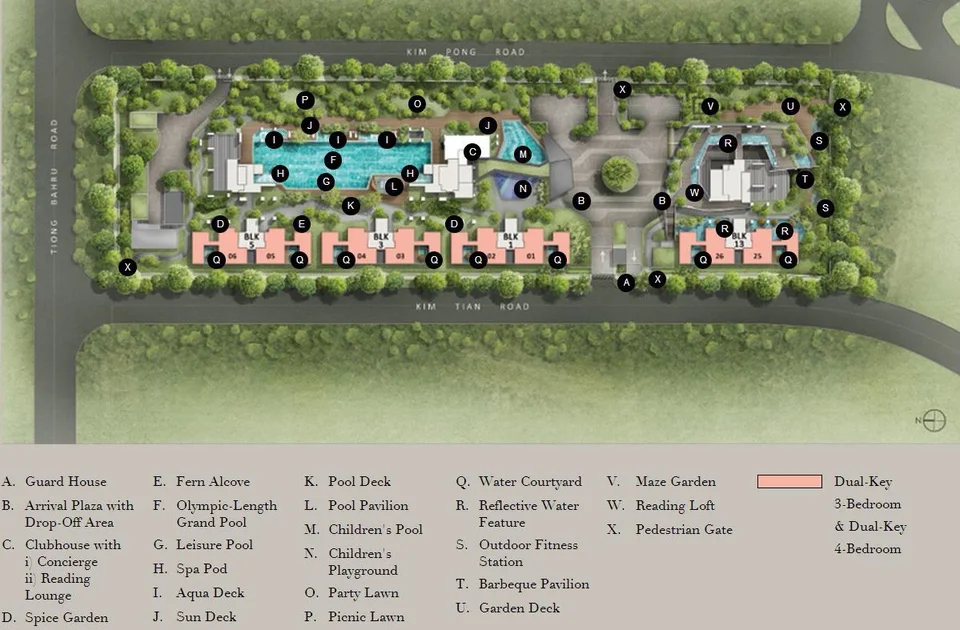Site plan of Highline Residences in Singapore