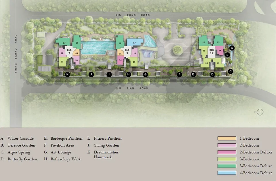 Site plan of Highline Residences in Singapore