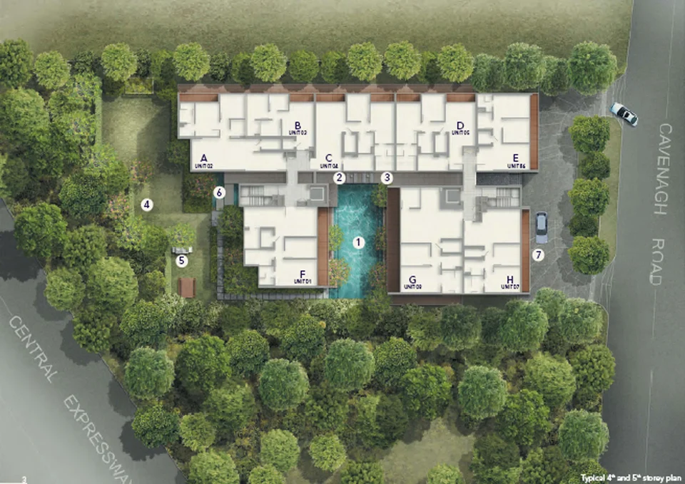Site plan of Hijauan in Singapore