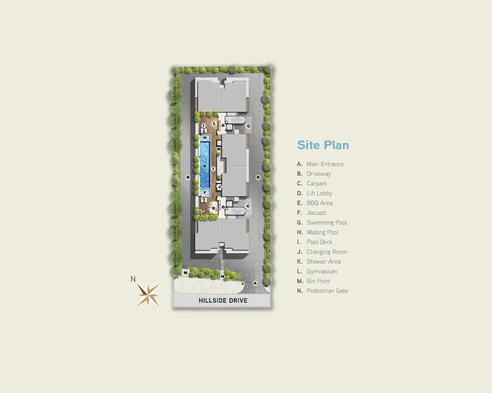 Site plan of HILBRE28 in Singapore