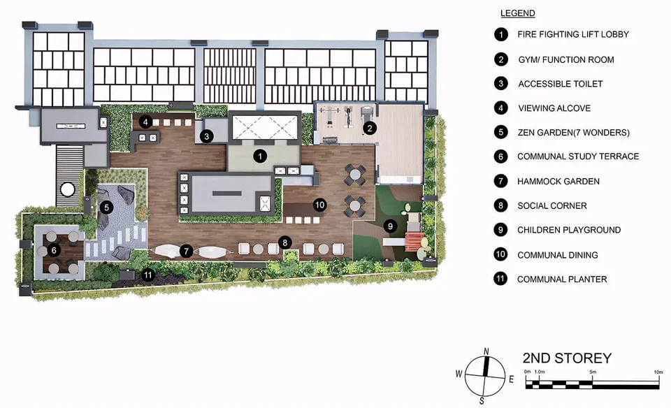 Site plan of Hill House in Singapore