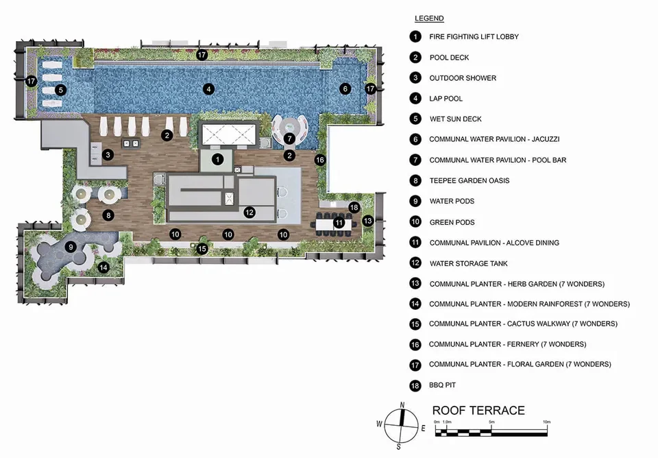 Site plan of Hill House in Singapore