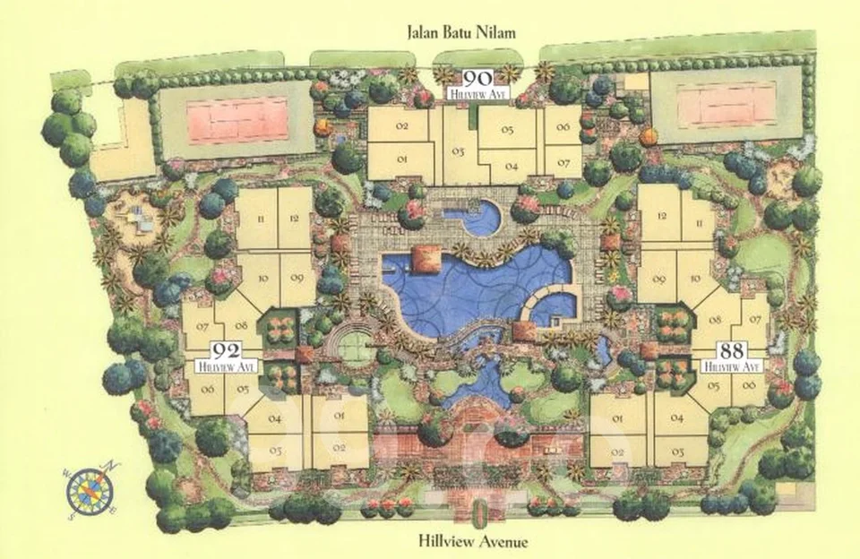 Site plan of Hillbrooks in Singapore